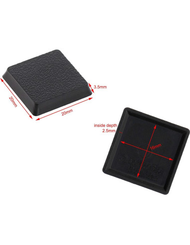 Bases Cuadradas Negras 20mm Evemodel - 100 Piezas para Miniaturas
