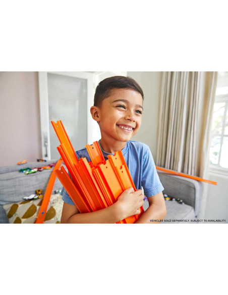 Conjunto de pista Hot Wheels + 10 camiones a escala 1:64