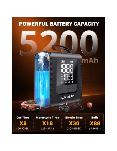 Compresor de Aire Portátil Auxbeam H4Pro 150PSI 12V