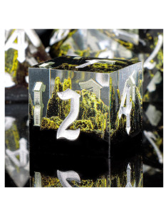 Juego de Dados de Resina DND Kerwells - 7 Piezas con Estuche