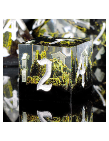 Juego de Dados de Resina DND Kerwells - 7 Piezas con Estuche