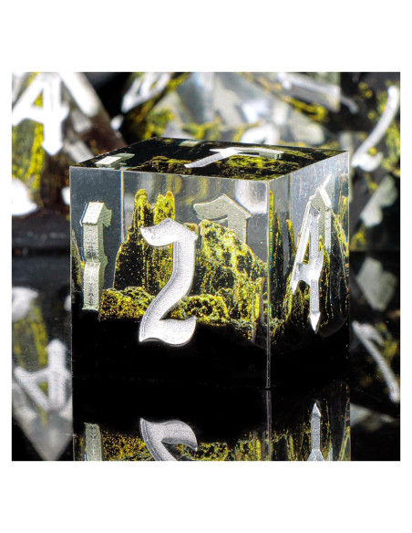 Juego de Dados de Resina DND Kerwells - 7 Piezas con Estuche