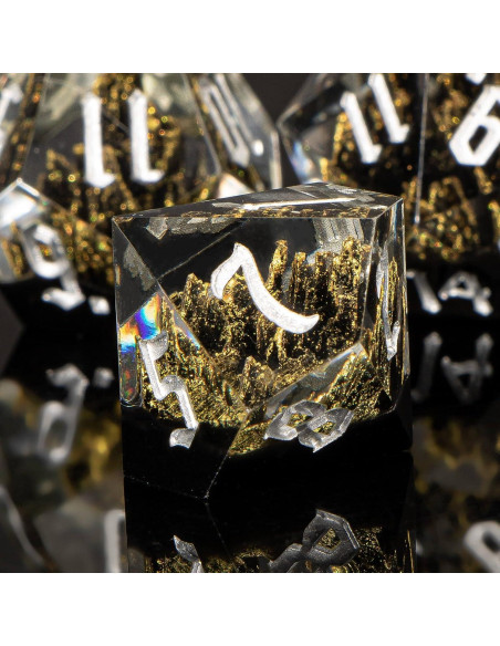 Juego de Dados de Resina DND Kerwells - 7 Piezas con Estuche