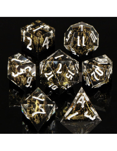 Juego de Dados de Resina DND Kerwells - 7 Piezas con Estuche