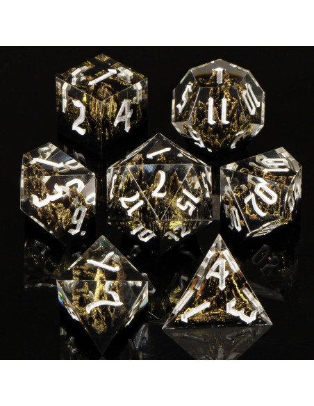 Juego de Dados de Resina DND Kerwells - 7 Piezas con Estuche