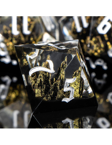 Juego de Dados de Resina DND Kerwells - 7 Piezas con Estuche