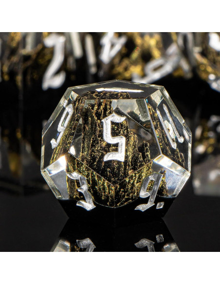 Juego de Dados de Resina DND Kerwells - 7 Piezas con Estuche