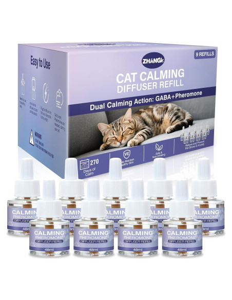 Recarga Difusor Calmante para Gatos 9 Botellas 48ml - Alivio Estrés