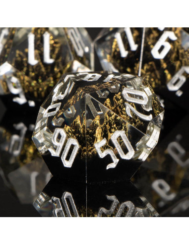 Juego de Dados de Resina DND Kerwells - 7 Piezas con Estuche