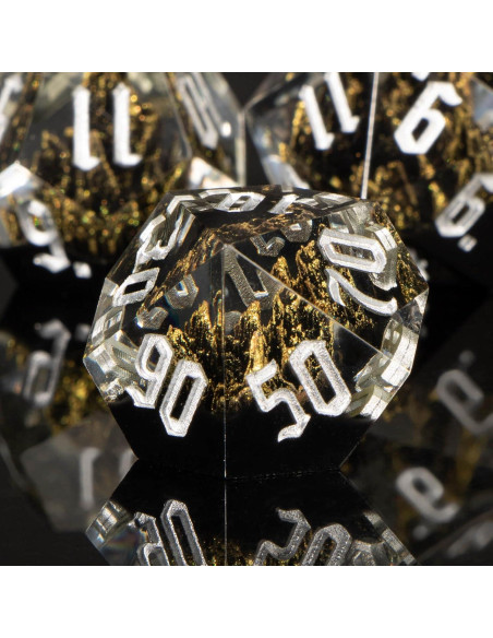 Juego de Dados de Resina DND Kerwells - 7 Piezas con Estuche