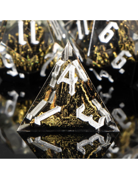 Juego de Dados de Resina DND Kerwells - 7 Piezas con Estuche