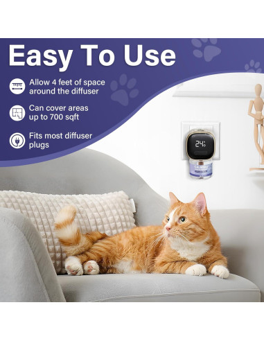 Recarga Difusor Calmante para Gatos 9 Botellas 48ml - Alivio Estrés