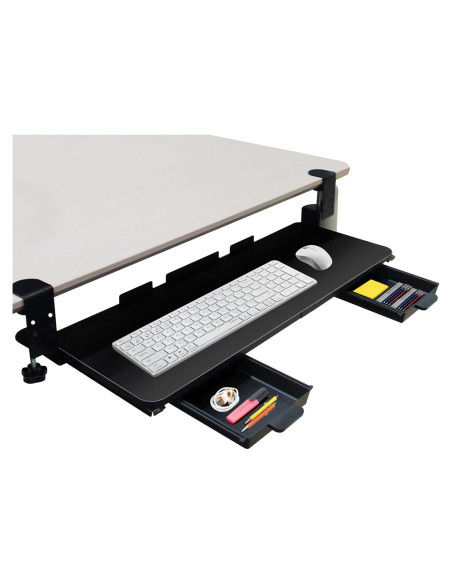 Bandeja de Teclado Extraíble GISGOO 67.3x24.1cm Negra