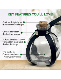 Botella de Poción de Vidrio Cosmic Chameleon 1L con Corcho 2