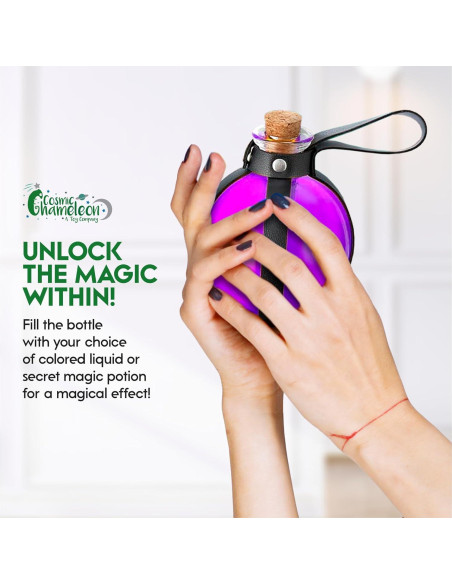 Botella de Poción de Vidrio Cosmic Chameleon 1L con Corcho