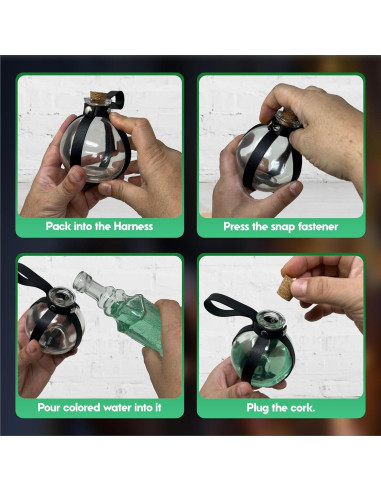 Botella de Poción de Vidrio Cosmic Chameleon 1L con Corcho