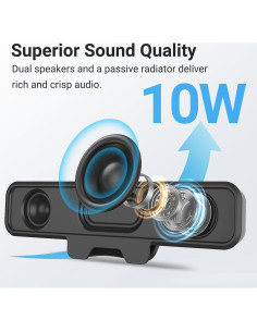 Altavoces Inwa MZ-631 USB para Computadora con Clip y Bajo Mejorado 2