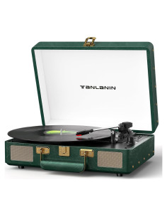 Reproductor de Vinilo Bluetooth TANLANIN TE-2026 Verde Oscuro