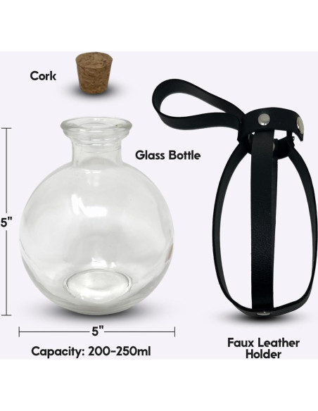 Botella de Poción de Vidrio Cosmic Chameleon 1L con Corcho