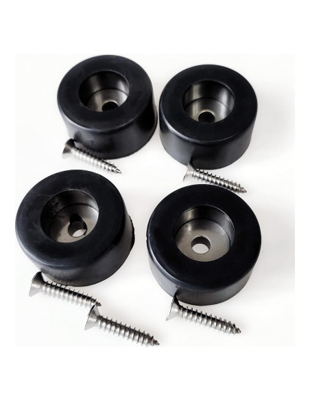 4 Pies de Goma Masmoc para Muebles y Compresores de Aire