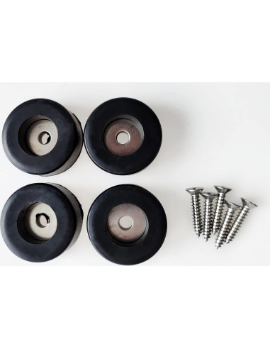 4 Pies de Goma Masmoc para Muebles y Compresores de Aire