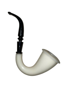 Pipa Sherlock Holmes de Plástico Marfil - Morris Costumes