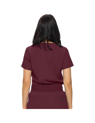 Blusa de Scrubs para Mujeres Monarch Uniforms Burdeos X-Pequeño