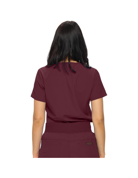 Blusa de Scrubs para Mujeres Monarch Uniforms Burdeos X-Pequeño