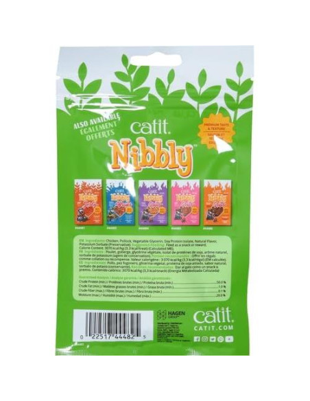 Golosinas para Gatos Catit Nibbly Jerky Pollo y Pescado 60g