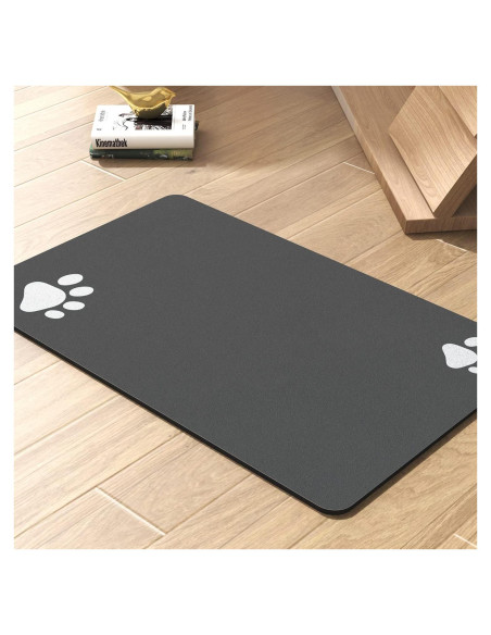 Alfombrilla Absorbente para Mascotas Padoor 40x60cm Gris Oscuro