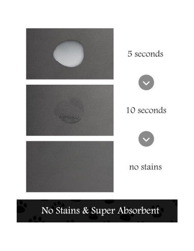 Alfombrilla Absorbente para Mascotas Padoor 40x60cm Gris Oscuro