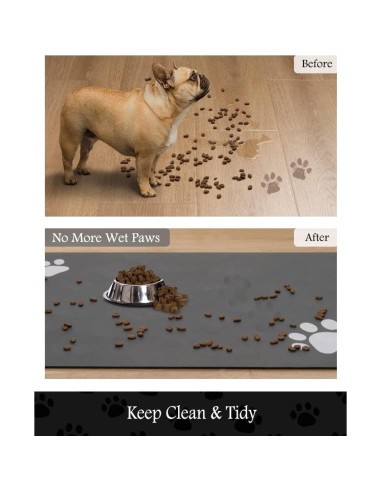 Alfombrilla Absorbente para Mascotas Padoor 40x60cm Gris Oscuro