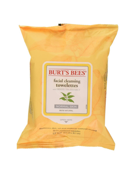 Toallitas Desmaquillantes Faciales Burt's Bees Té Blanco 30 Unidades