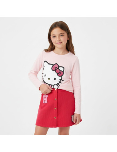 Conjunto Hello Kitty para Niñas Grandes - Camiseta y Falda de Pana