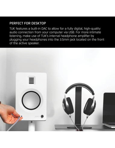 Altavoz Kanto TUK Estantería 5.25" Bluetooth DAC USB Negro