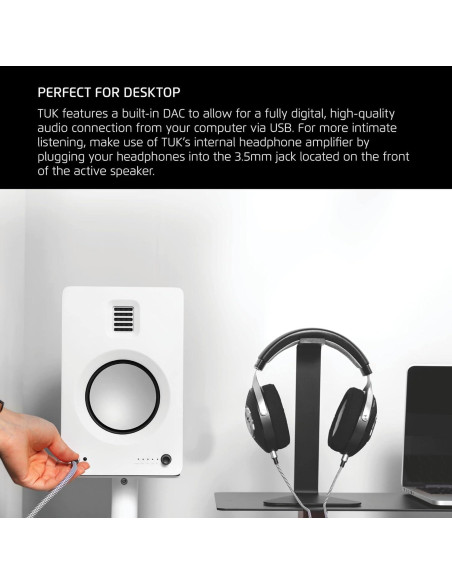 Altavoz Kanto TUK Estantería 5.25" Bluetooth DAC USB Negro