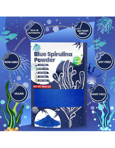Polvo de Espirulina Azul IMakArt 85g Colorante Natural