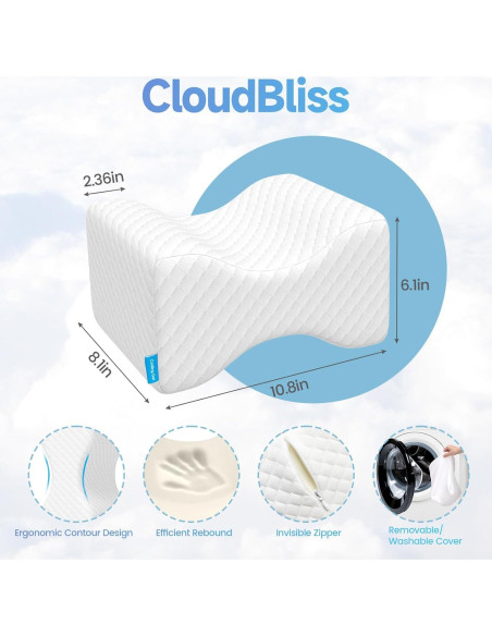 Almohada para Rodillas CloudBliss Grande Refrigerante Espuma