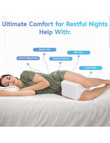 Almohada para Rodillas CloudBliss Grande Refrigerante Espuma