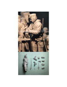 Miniatura Soldado Alemán WWII 1/16 Resina Sin Pintar GoodYouth