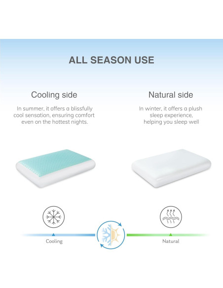Almohada Viscoelástica EGOHOME con Gel Refrigerante 58x38cm