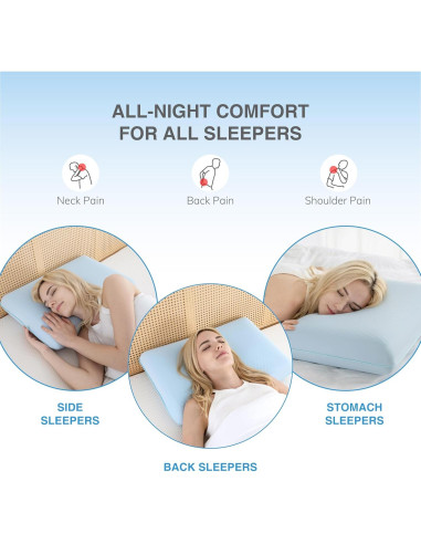 Almohada Viscoelástica EGOHOME con Gel Refrigerante 58x38cm
