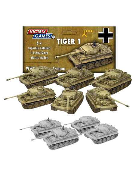 Conjunto de Miniaturas Tiger I Victrix 12mm para Juegos de Guerra