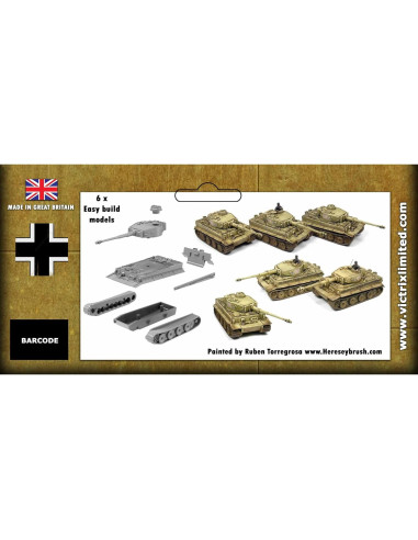 Conjunto de Miniaturas Tiger I Victrix 12mm para Juegos de Guerra