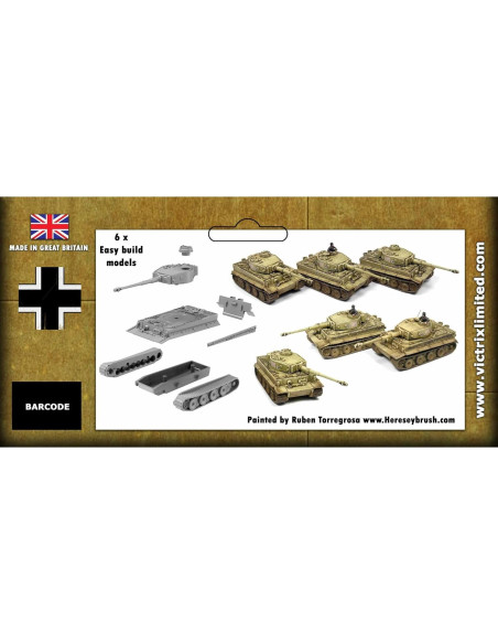 Conjunto de Miniaturas Tiger I Victrix 12mm para Juegos de Guerra