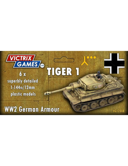 Conjunto de Miniaturas Tiger I Victrix 12mm para Juegos de Guerra