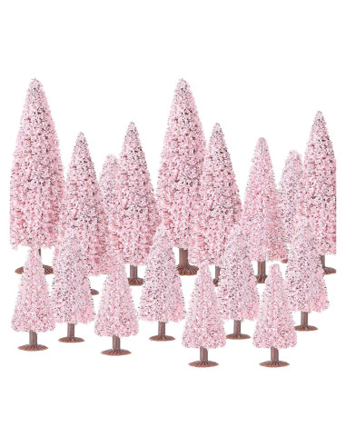 20 Árboles de Modelo de Navidad Skylety 5.5-12 cm Rosa