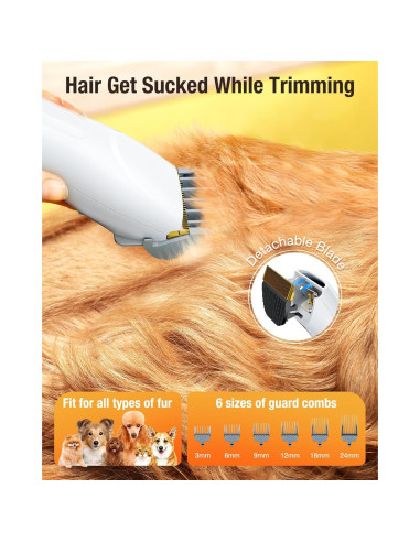 Aspiradora para Perros LABIGO 12000Pa 1.8L con Cortadora