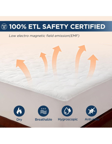 Almohadilla Térmica Queen Westinghouse 10 Niveles Calor 152x203 cm