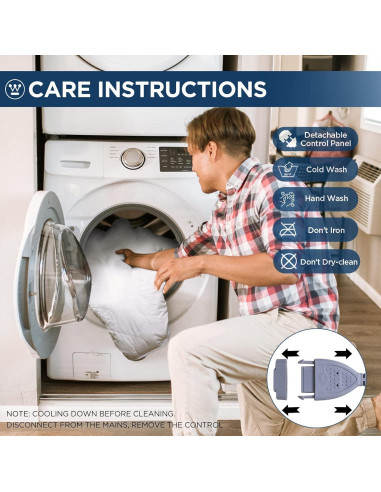 Almohadilla Térmica Queen Westinghouse 10 Niveles Calor 152x203 cm